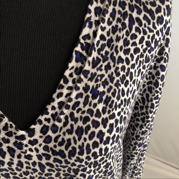 MICHAEL Michael Kors multicolor cheetah print v-neck lightweight sweater - Picture 7 of 9
